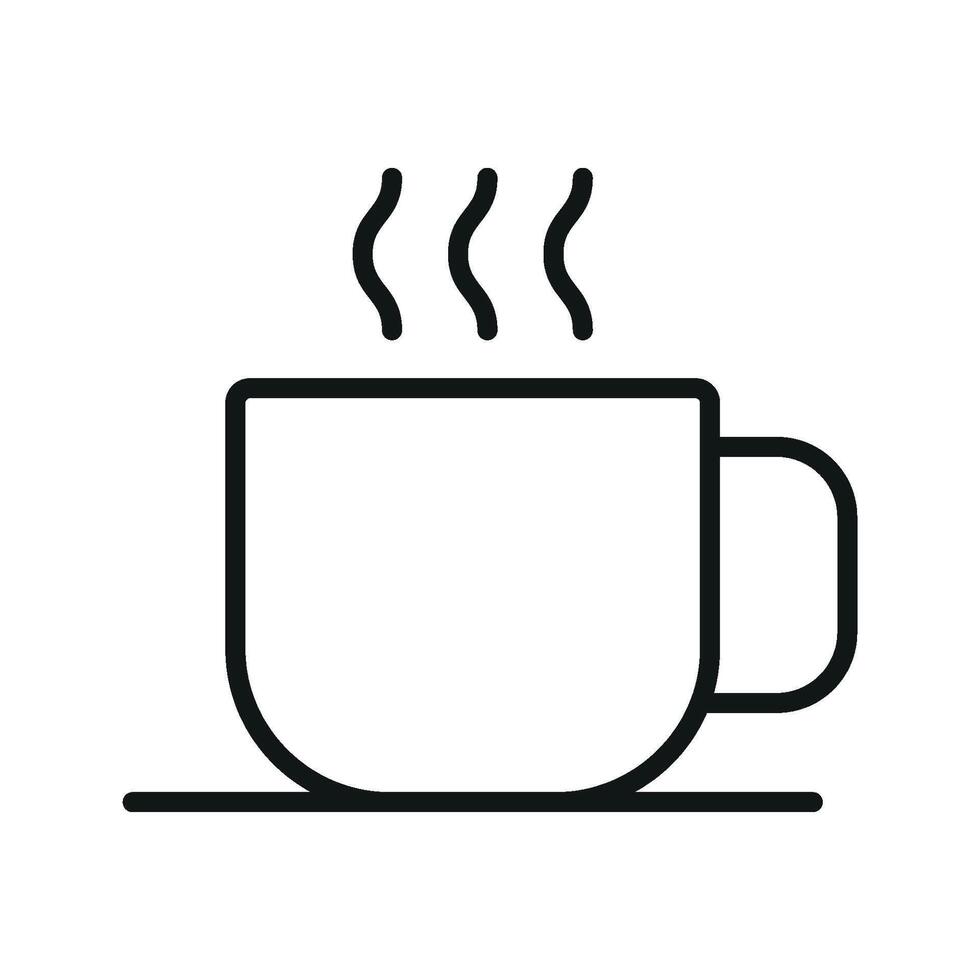 Minimalist coffee glass icon with a modern design concept vector