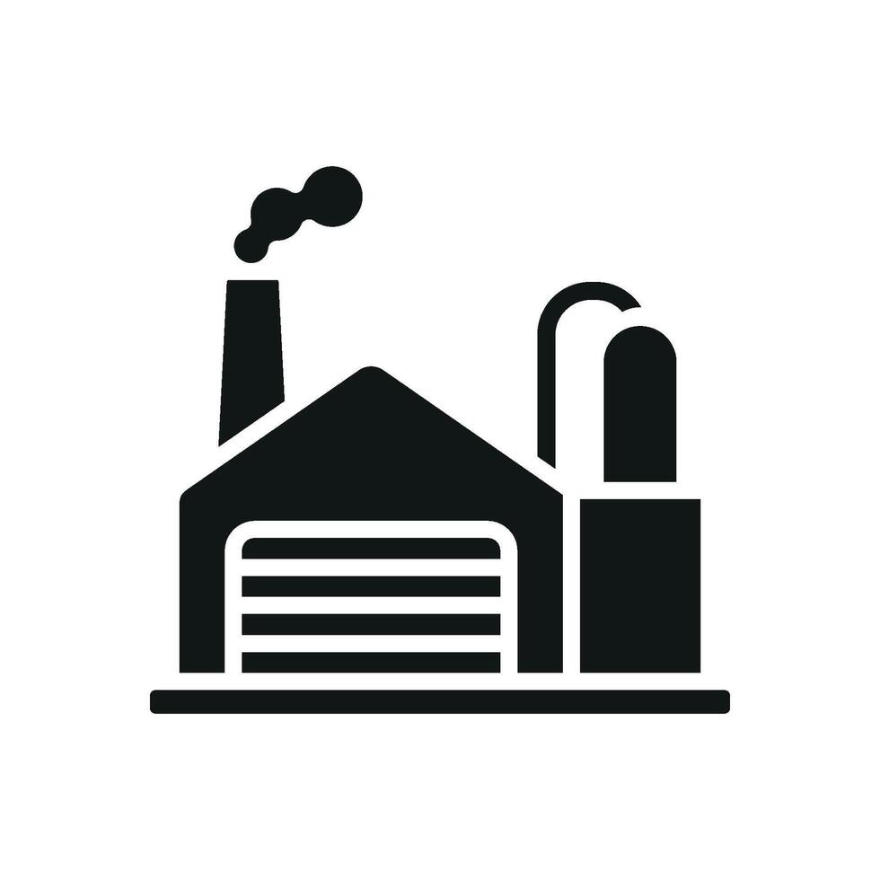 Modern graphic concept showcasing a simple factory building icon design vector