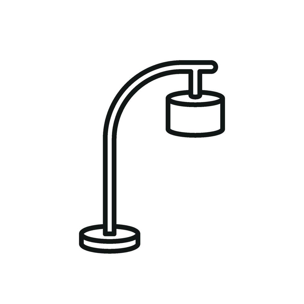 The floor lamp icon integrates timeless design principles with cutting-edge modern visual appeal vector