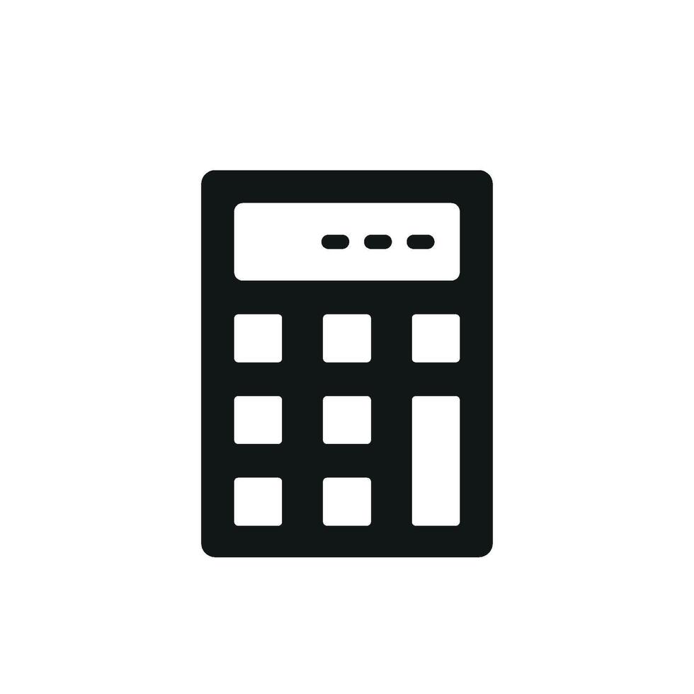 The calculator stationery icon symbolizes a blend of minimalism and functionality in its design concept vector