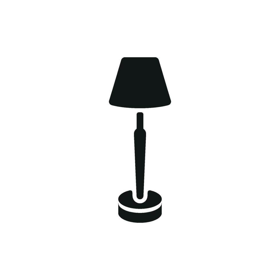 Featuring a timeless aesthetic the floor lamp icon incorporates clean lines and modern design principles vector