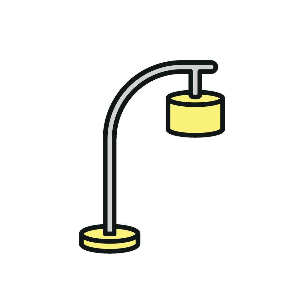 A simple and modern graphic design the floor lamp icon emphasizes clarity and elegance in its structure vector