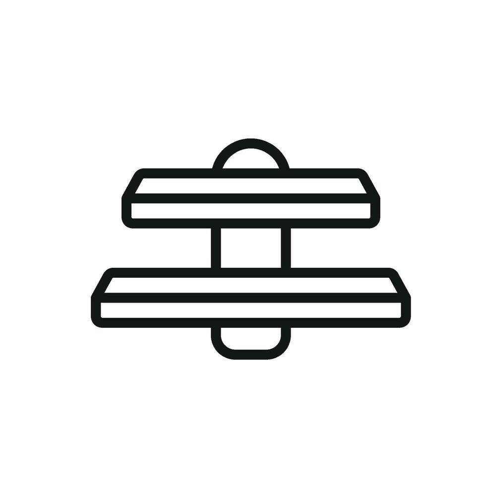 Minimalist and modern concept graphic featuring a storage rack icon design vector