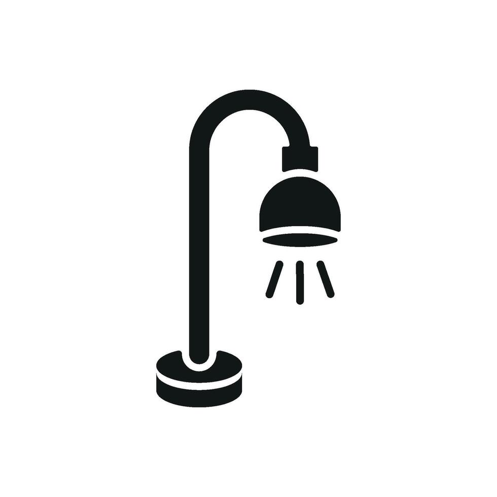 The design of the floor lamp icon balances simplicity and visual appeal in a basic modern graphic style vector