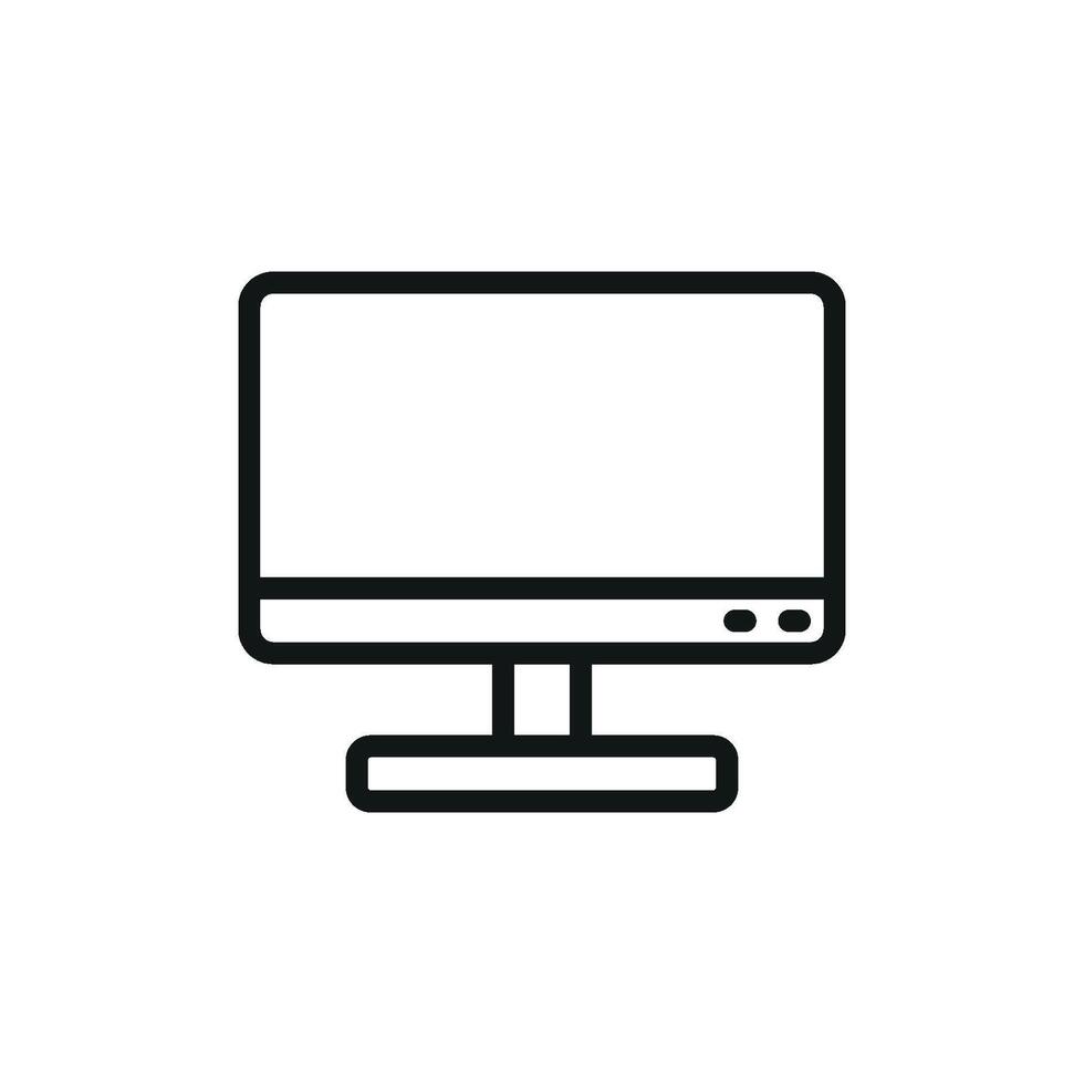 Minimalist design concept presenting a modern television icon graphic vector