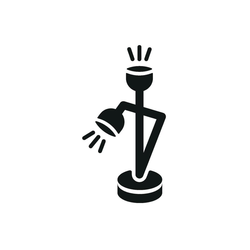 This floor lamp icon pairs simplicity with sophistication creating a visually cohesive graphic piece vector