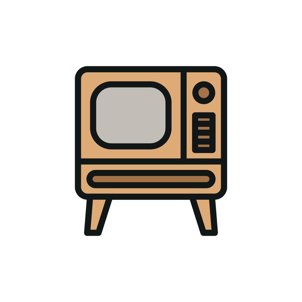 Modern concept graphic showcasing a simple television icon design vector