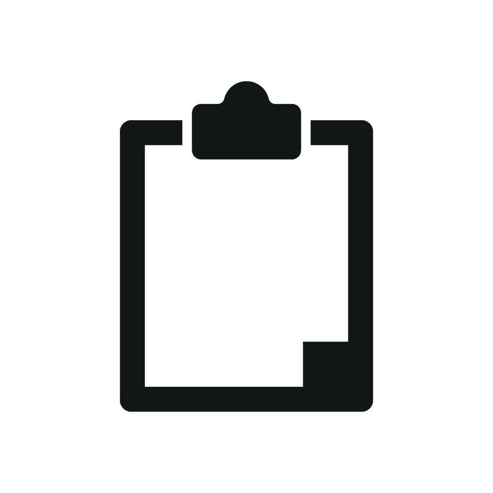 This clipboard stationery icon combines minimalist visuals with an innovative modern design approach vector