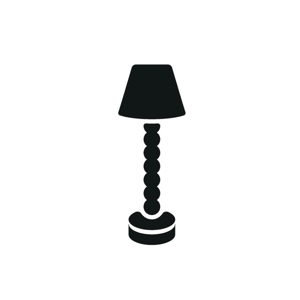 A modern floor lamp icon reflects sleek functionality paired with a minimalist and contemporary approach vector