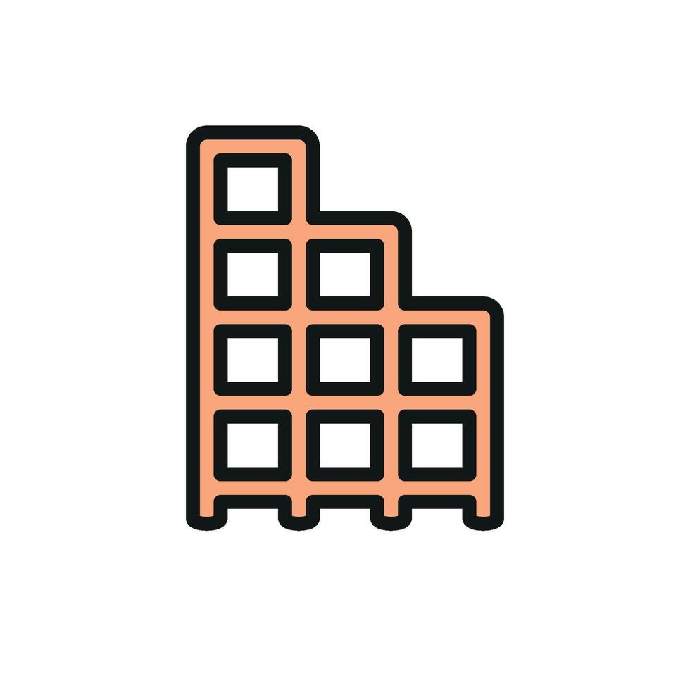 Storage rack icon design in a simple and modern graphic concept vector