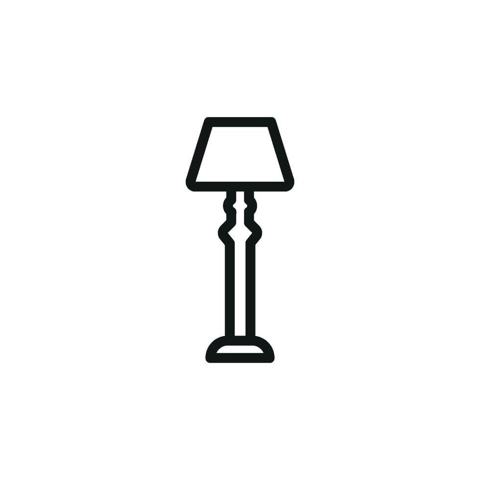 A modern floor lamp icon creates a visually stunning representation using basic graphic elements vector