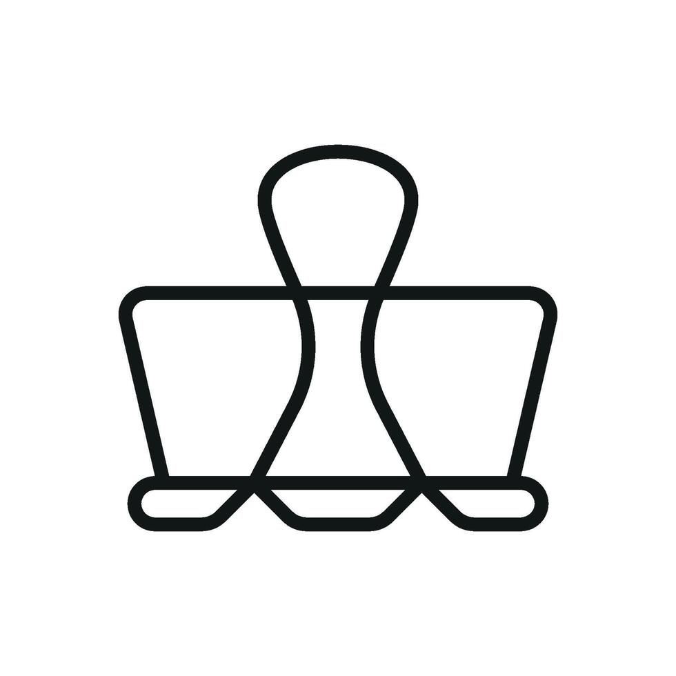 Sleek concept graphic showcasing a simple modern bulldog clip design vector