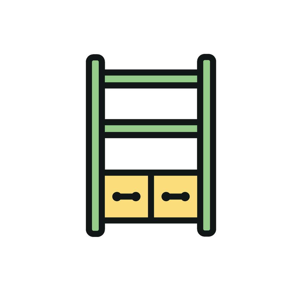 Storage rack icon presented with a clean modern design concept vector
