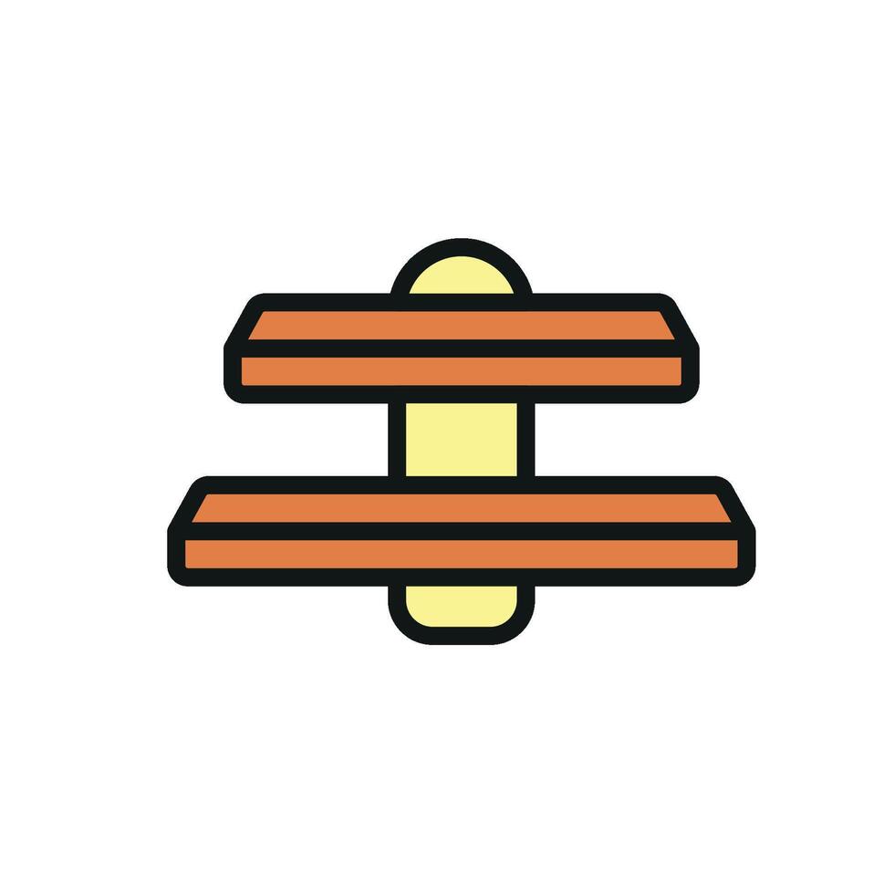 Contemporary design concept for a simple storage rack icon graphic vector
