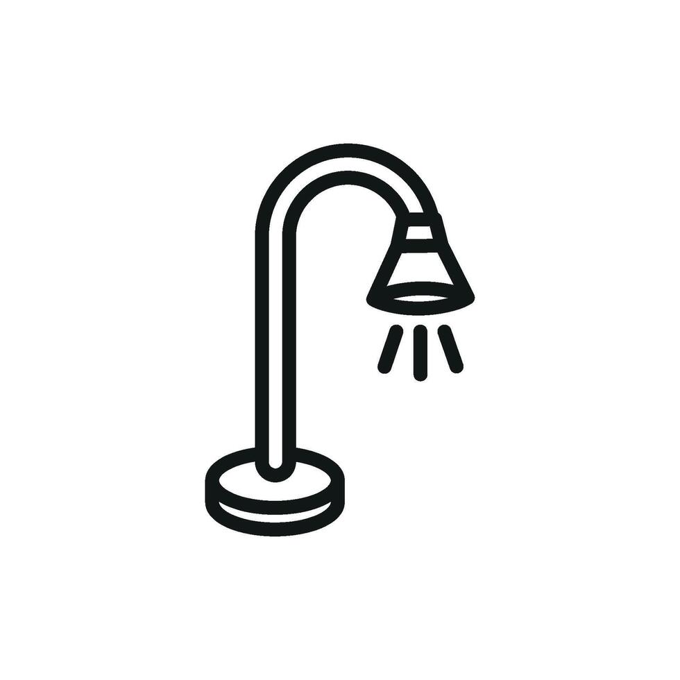 The floor lamp icon features streamlined aesthetics blending basic and modern graphic elements vector