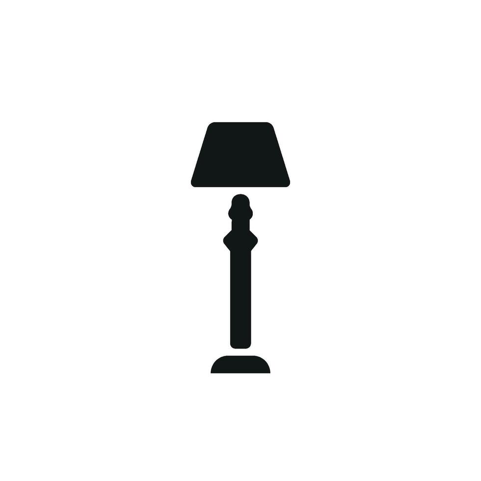Minimalist and stylish the floor lamp icon integrates modern graphic trends into a basic visual concept vector