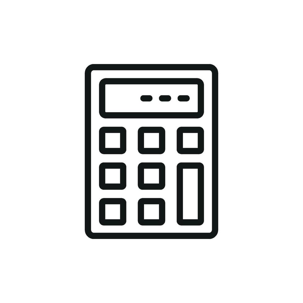 This calculator stationery icon captures the essence of utility and style through a simple modern approach vector