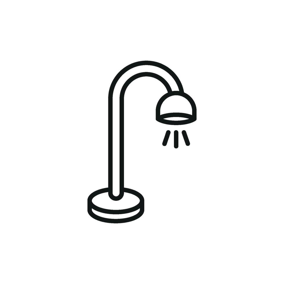 Highlighting clean design principles the floor lamp icon demonstrates modern minimalism at its best vector