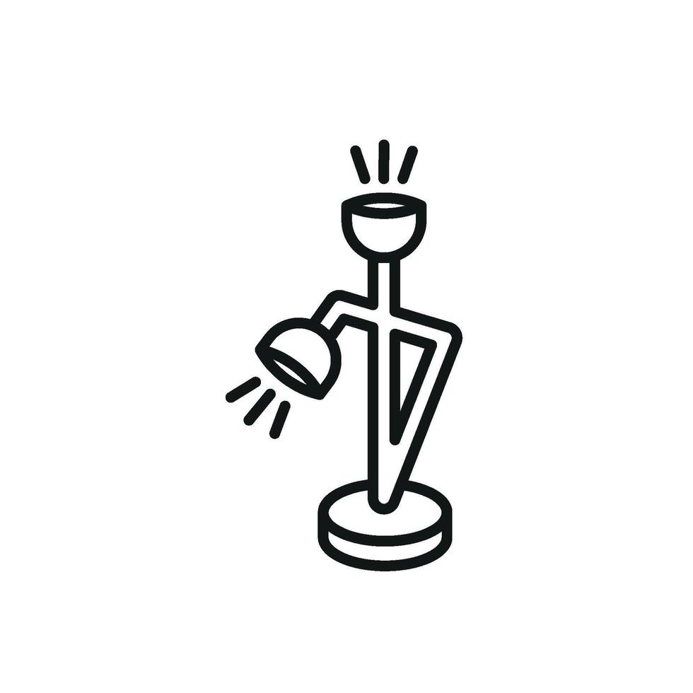A floor lamp icon embodies the essence of modern design with a focus on simplicity and functionality vector