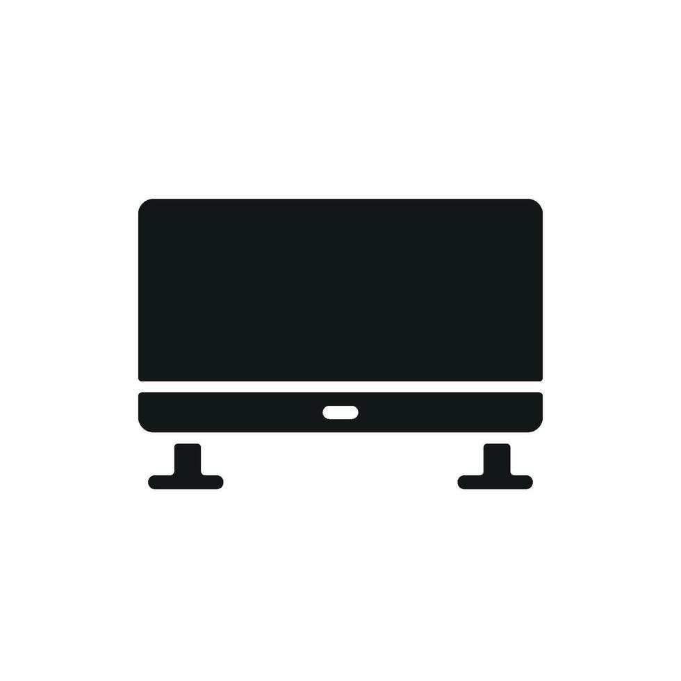 Sleek and minimalist concept graphic featuring a television icon design vector