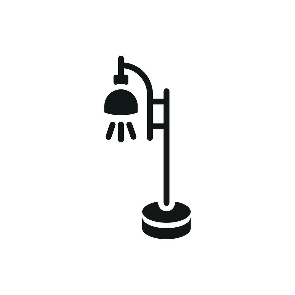 The floor lamp icon represents an effortless blend of basic structure and modern graphic appeal vector