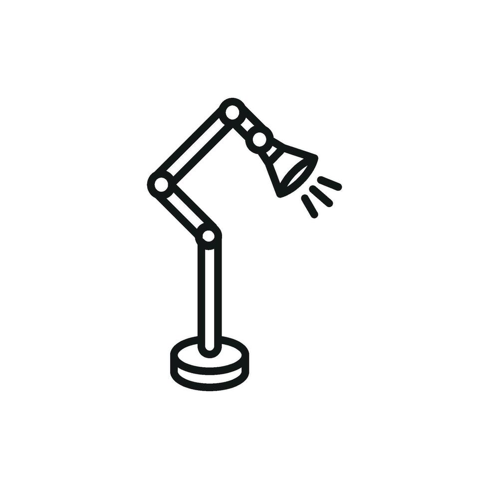 A floor lamp icon reflects a modern perspective with minimalist and sleek design aesthetics vector