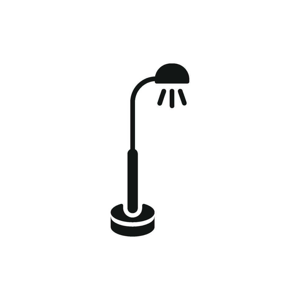 A floor lamp icon highlights modern simplicity through its clean and timeless design execution vector