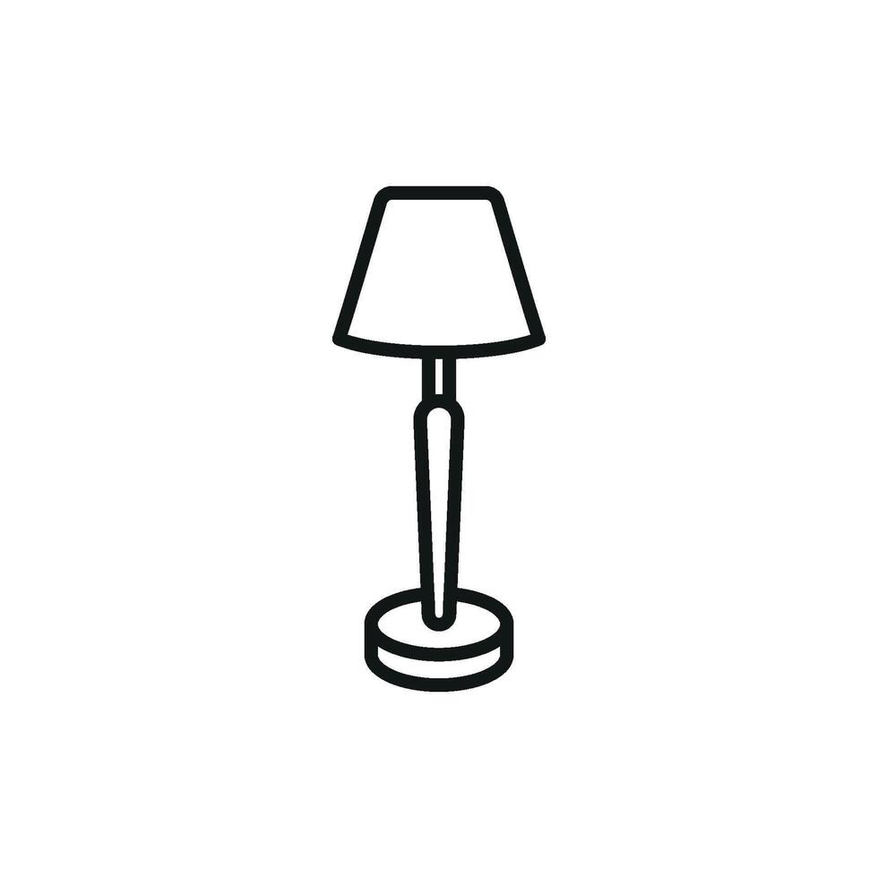 A basic and modern graphic representation the floor lamp icon highlights clean and functional design vector