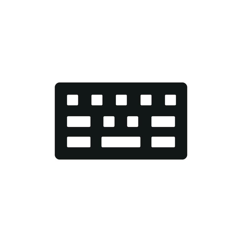 The keyboard stationery icon blends minimalist elements with modern design creating a timeless and effective visual representation vector
