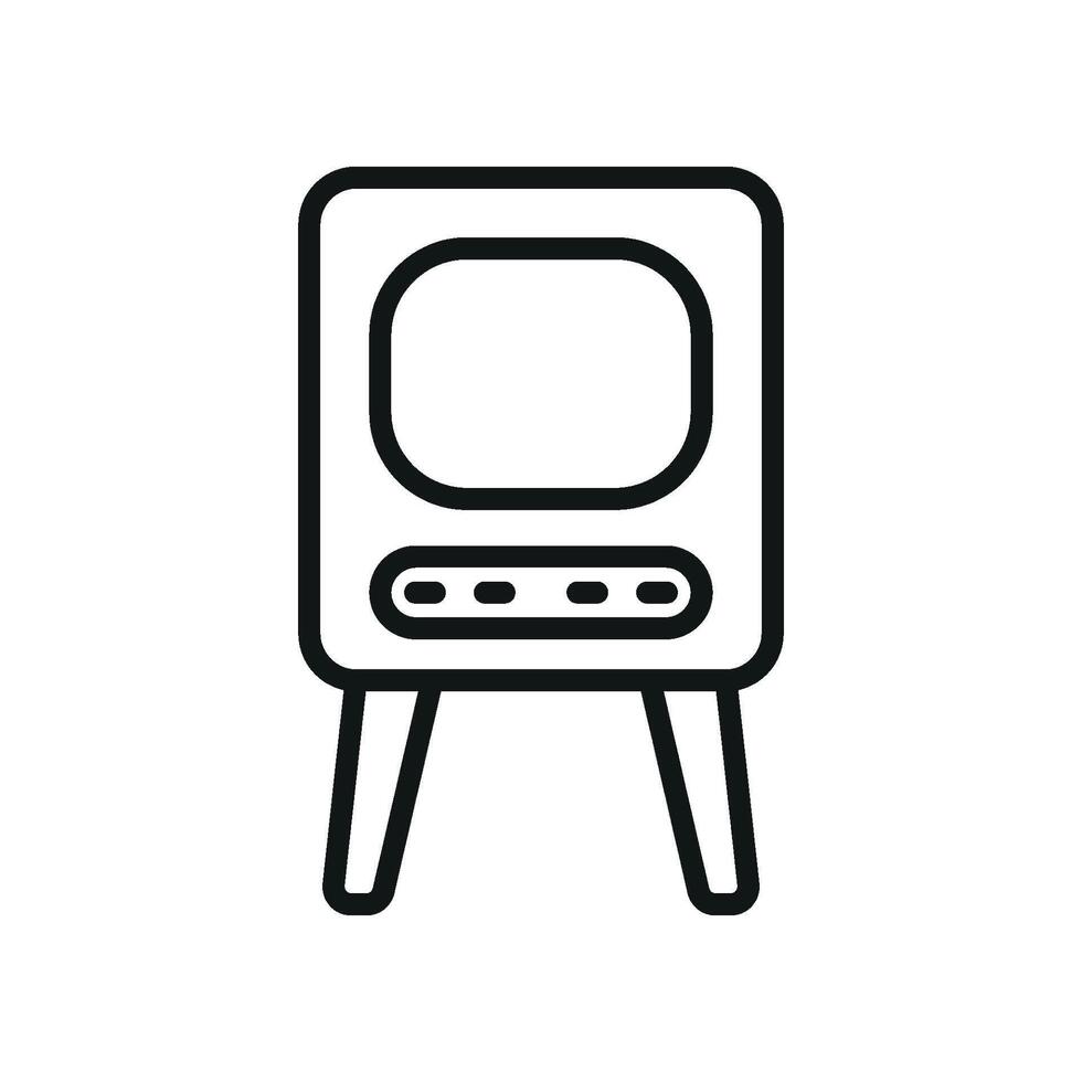 Graphic concept highlighting a clean and modern television icon design vector