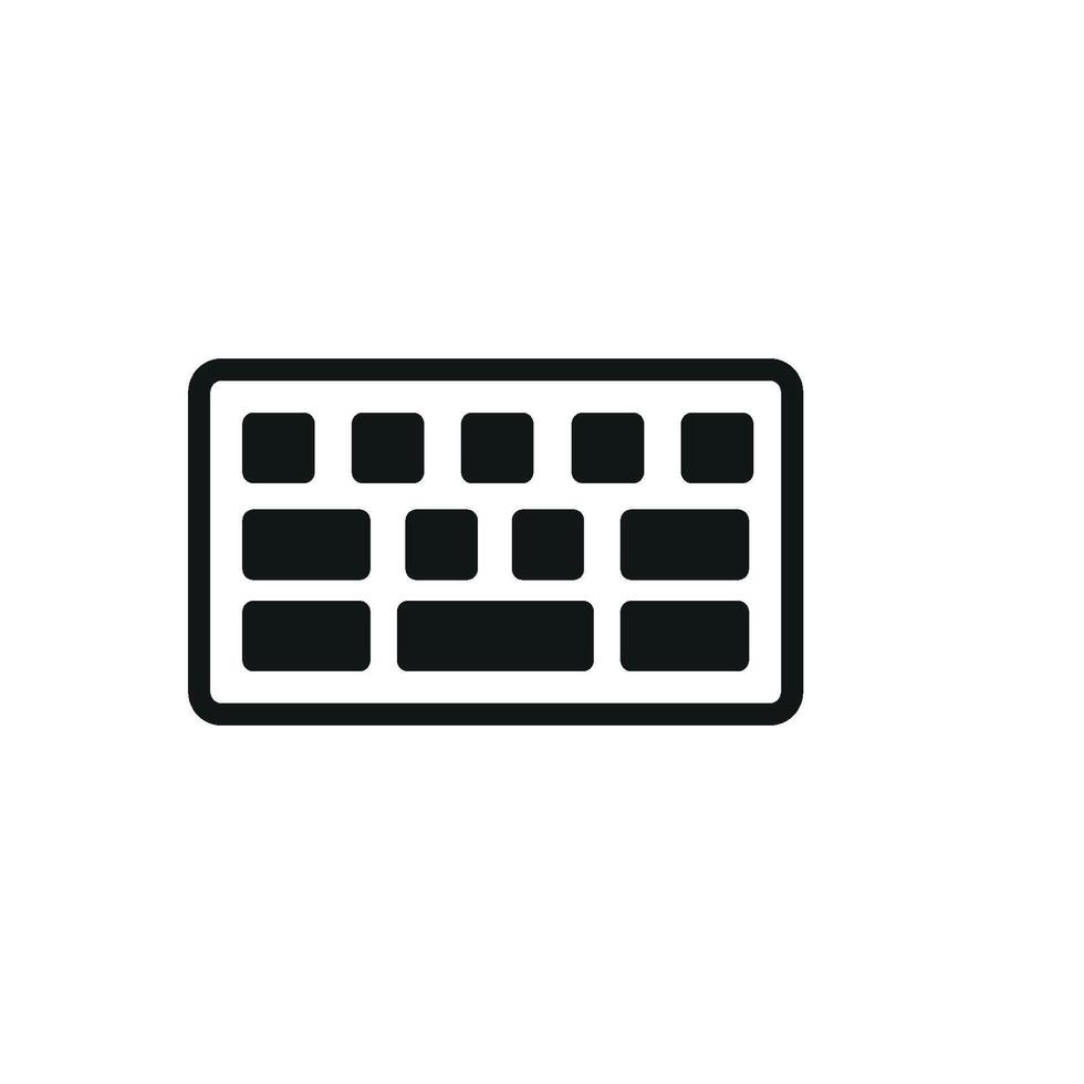 Featuring a clean and simple approach the keyboard stationery icon merges basic design principles with modern graphic trends vector