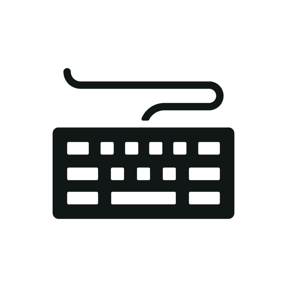 A keyboard stationery icon embodies the essence of basic design with a modern twist creating a versatile and functional graphic vector