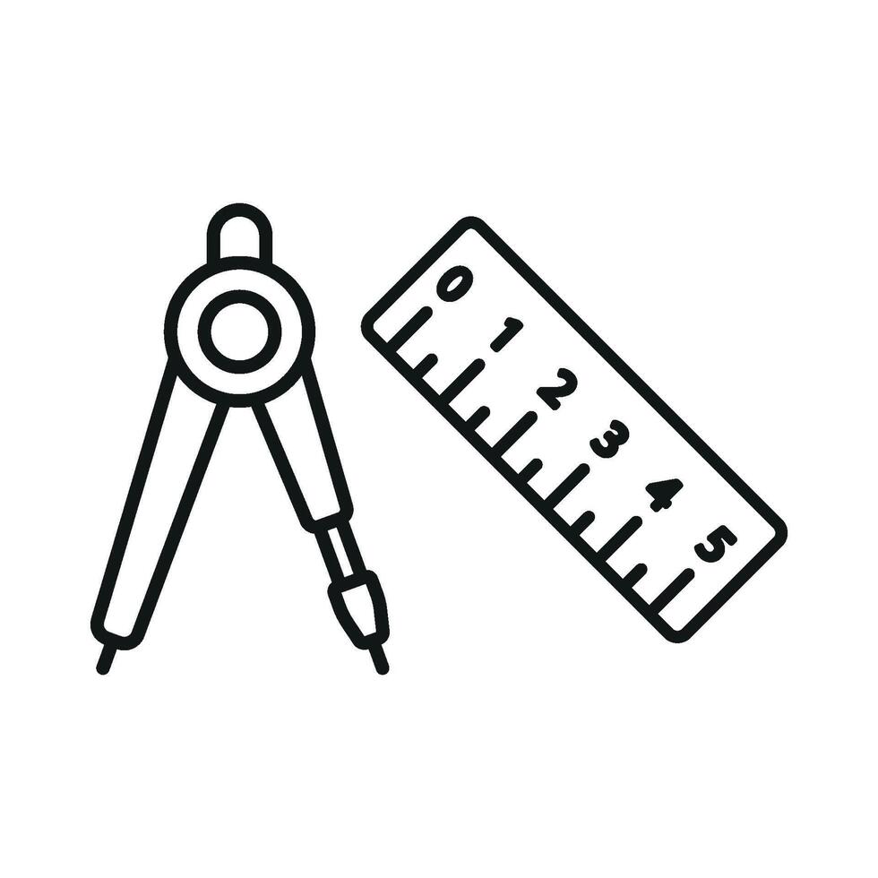 Ruler icon set represents minimalism and modern style vector