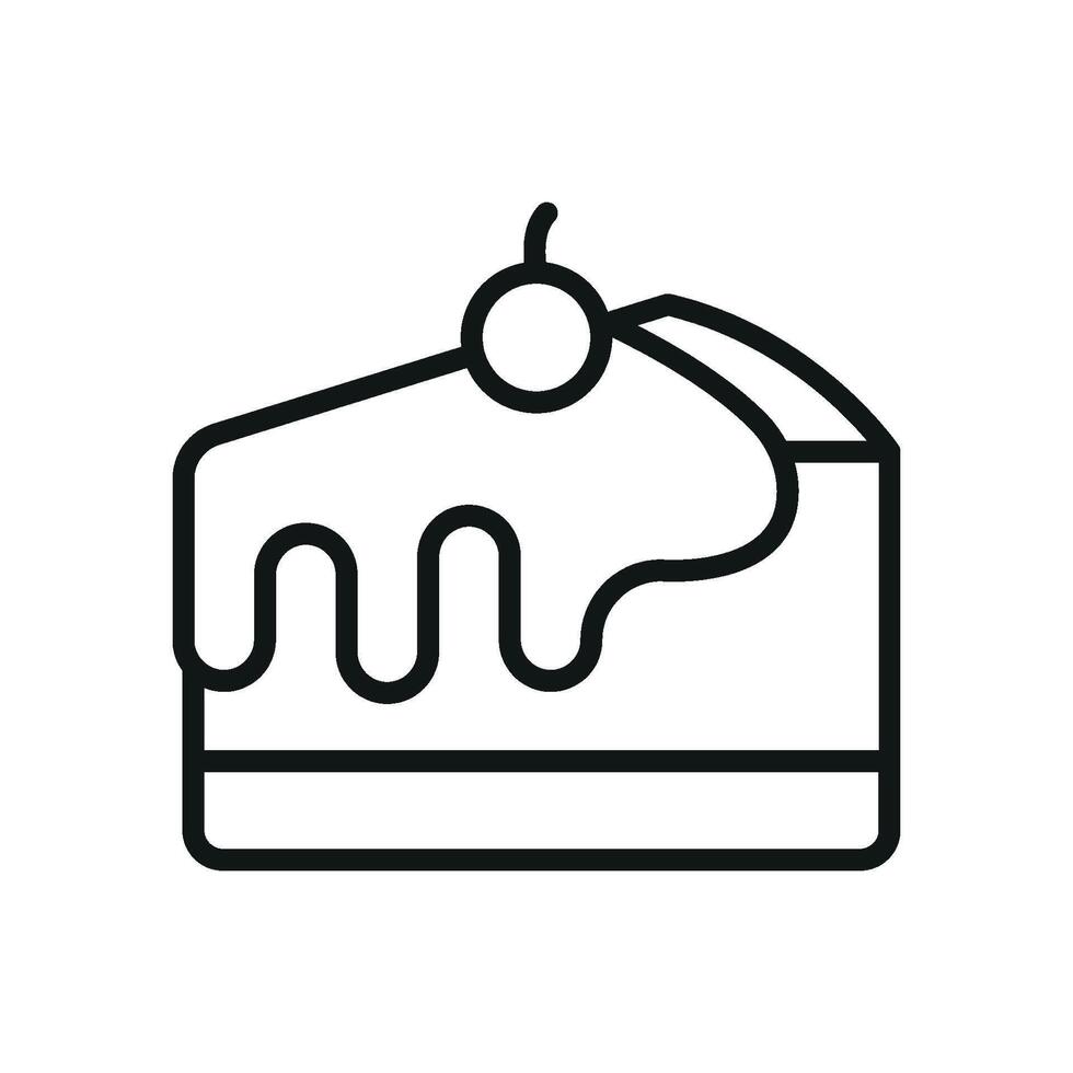 A cheesecake graphic designed with modern simplicity showcases its creamy texture and crust with sharp lines and soft shading to achieve a clean aesthetic vector