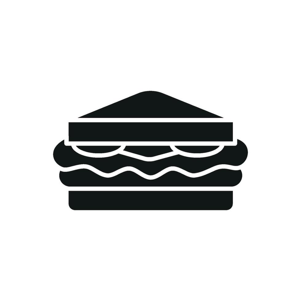 A clean and modern sandwich graphic emphasizes functionality by presenting its iconic shape and layers through minimalist art and contemporary techniques vector