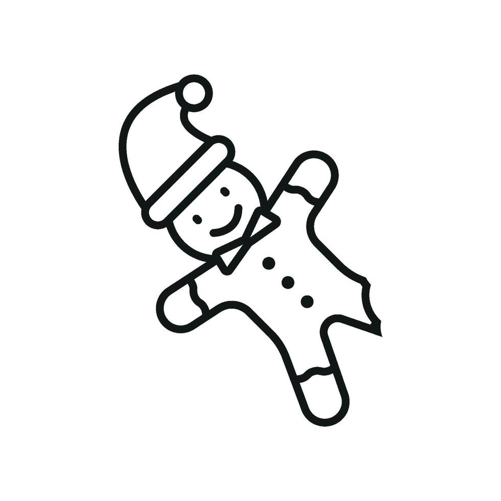 The modern illustration of gingerbread focuses on its joyful essence with clean layouts precise lines and a fresh take on its traditional charm vector