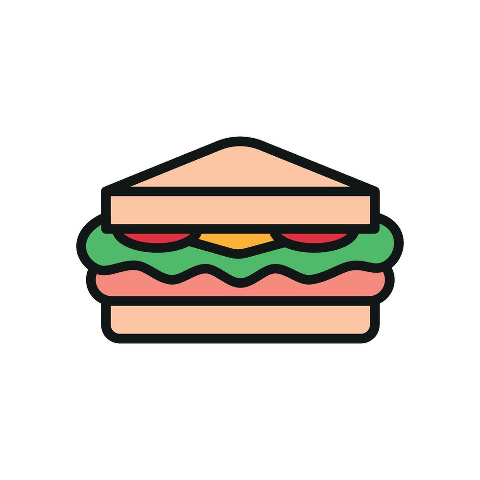 A modern sandwich icon avoids unnecessary embellishments to focus on sharp lines neutral colors and a balanced composition for a sophisticated appearance vector