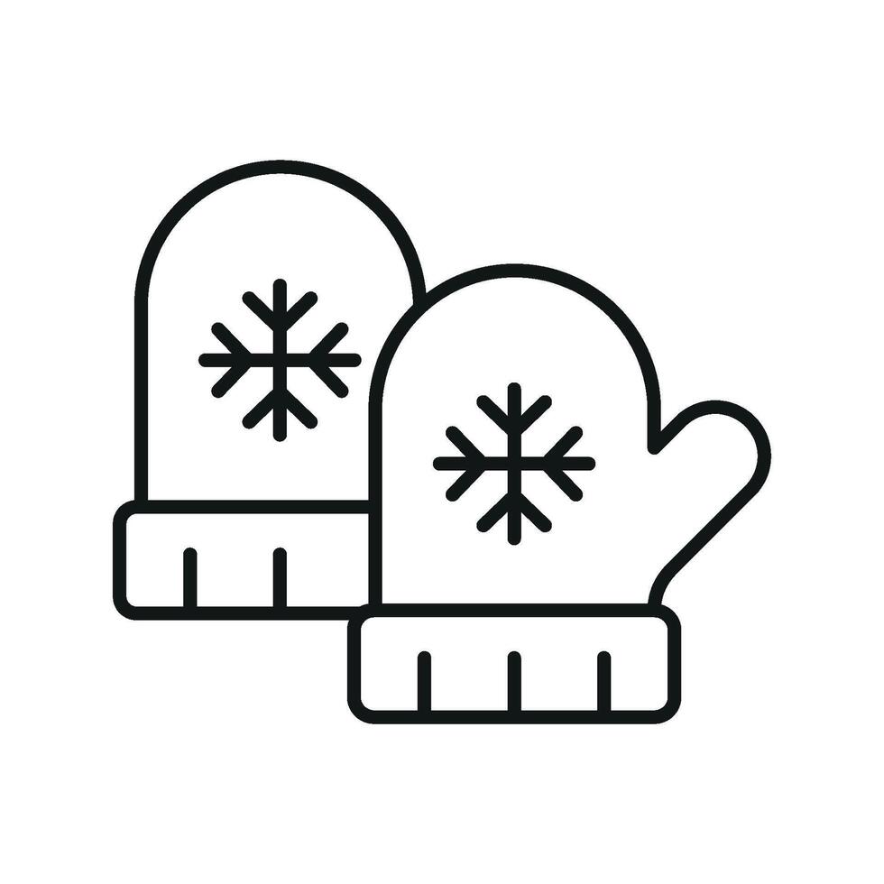Santa gloves designed in a simple and modern style strip away unnecessary details to highlight their festive essence using clean visuals and muted tones vector