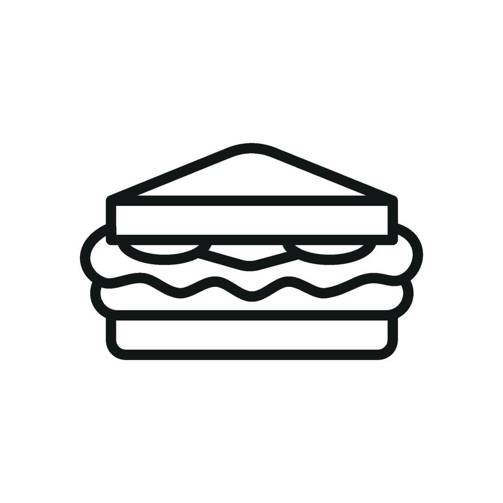 A sandwich icon designed with modern simplicity combines clean lines subtle textures and balanced proportions creating a visually appealing and easily recognizable graphic vector
