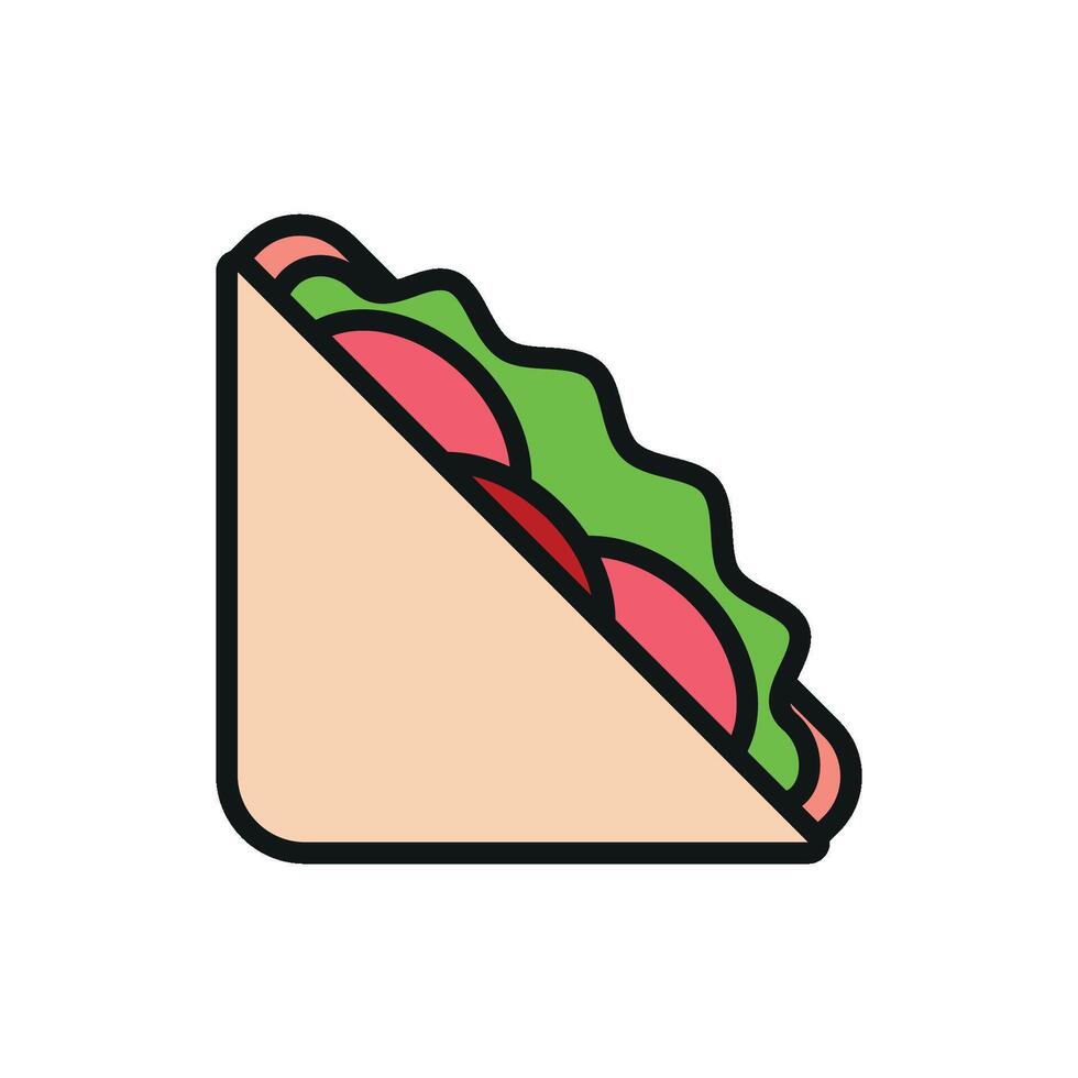 The concept of a simple sandwich design transforms traditional visuals into modern aesthetics with geometric shapes and a sleek artistic approach vector