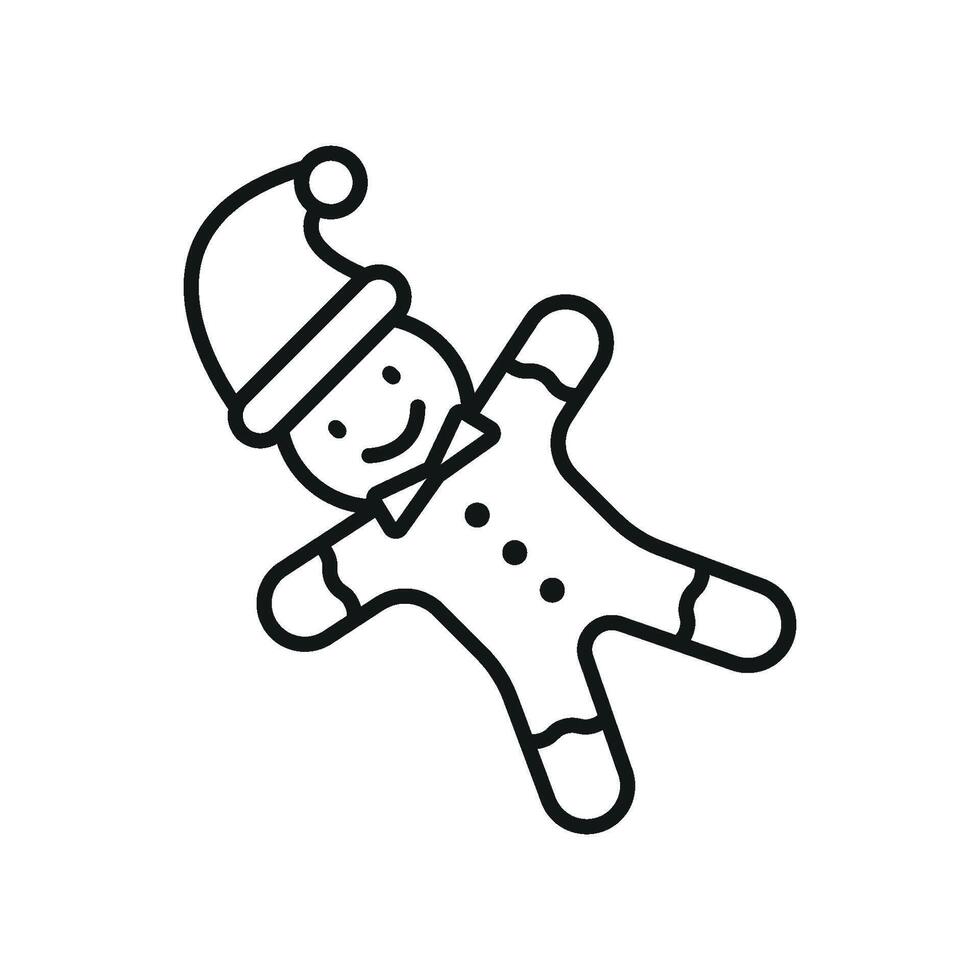 A gingerbread cookie graphic in a sleek design captures the holiday spirit with smooth finishes muted palettes and minimalistic decorations vector