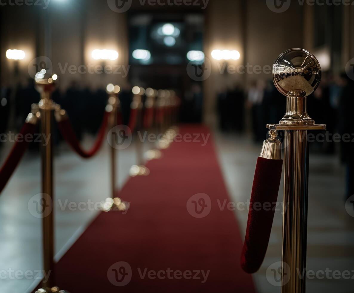 Velvet rope entrance at a formal event showcasing elegance and style photo