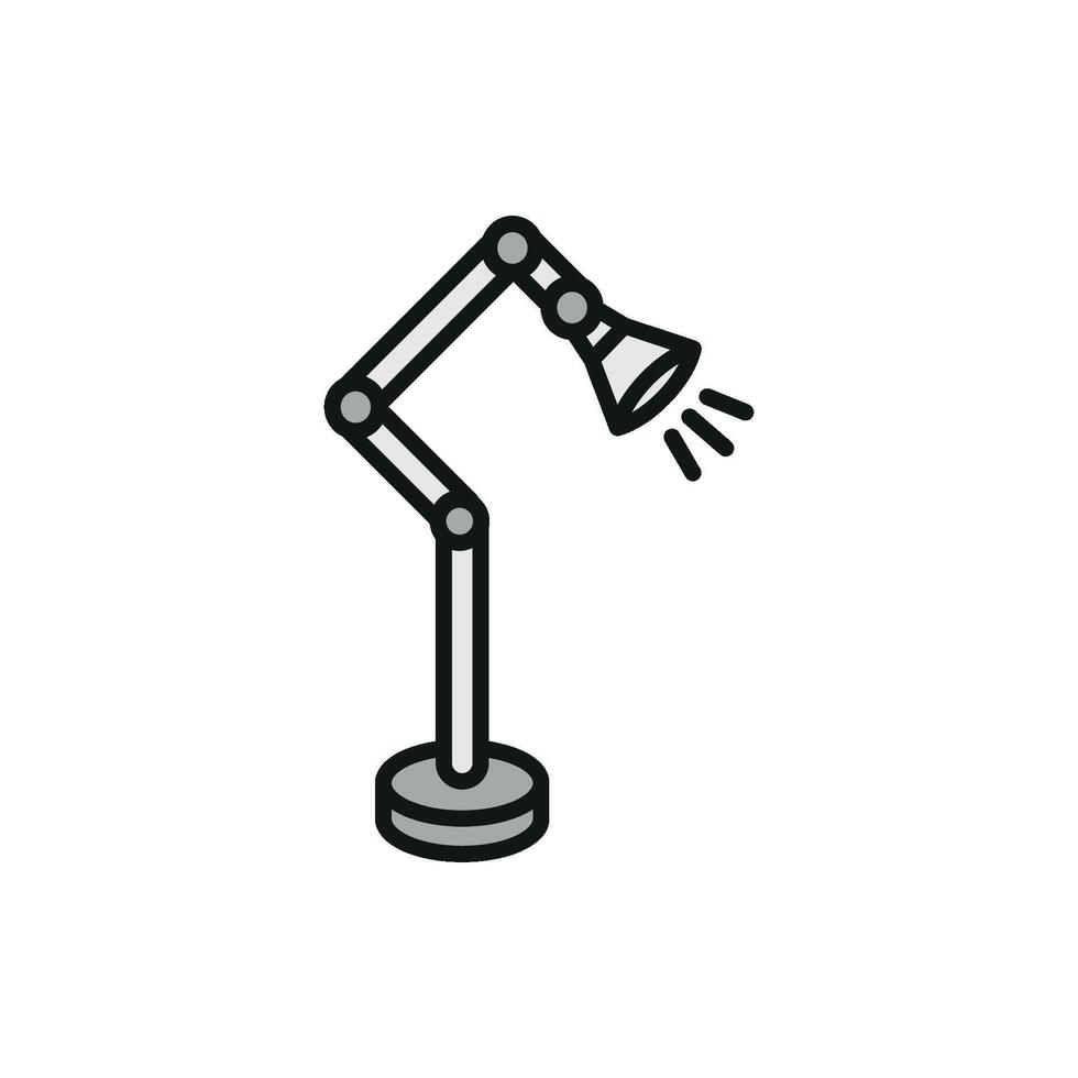 A floor lamp icon showcases a straightforward design combining simplicity with modern aesthetic appeal vector