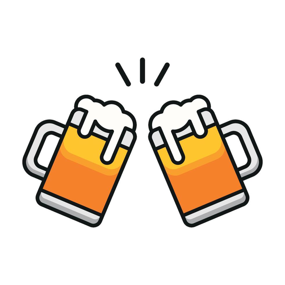 Beer glass bottle icon with a simple and modern design concept vector