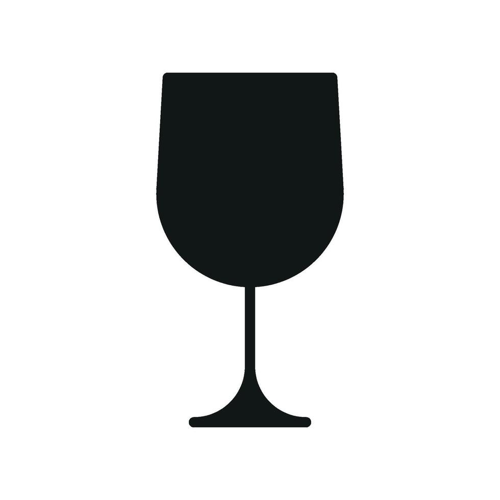 Sleek minimalist concept graphic featuring a wine glass icon design vector