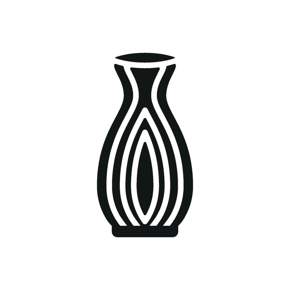 Concept graphic highlighting a simple and modern vase decoration icon design vector