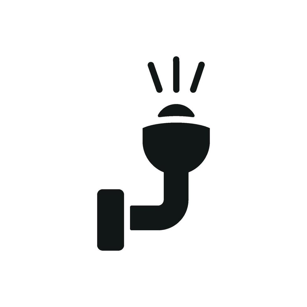 Simple and contemporary wall light icon design concept graphic vector