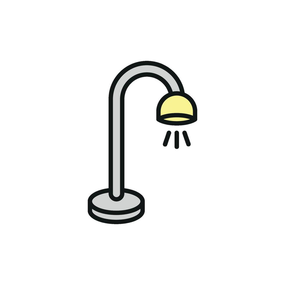 The floor lamp icon illustrates a basic yet striking design concept with a focus on modern aesthetics vector