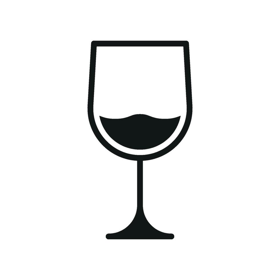 Modern graphic concept featuring a simple wine glass icon design vector