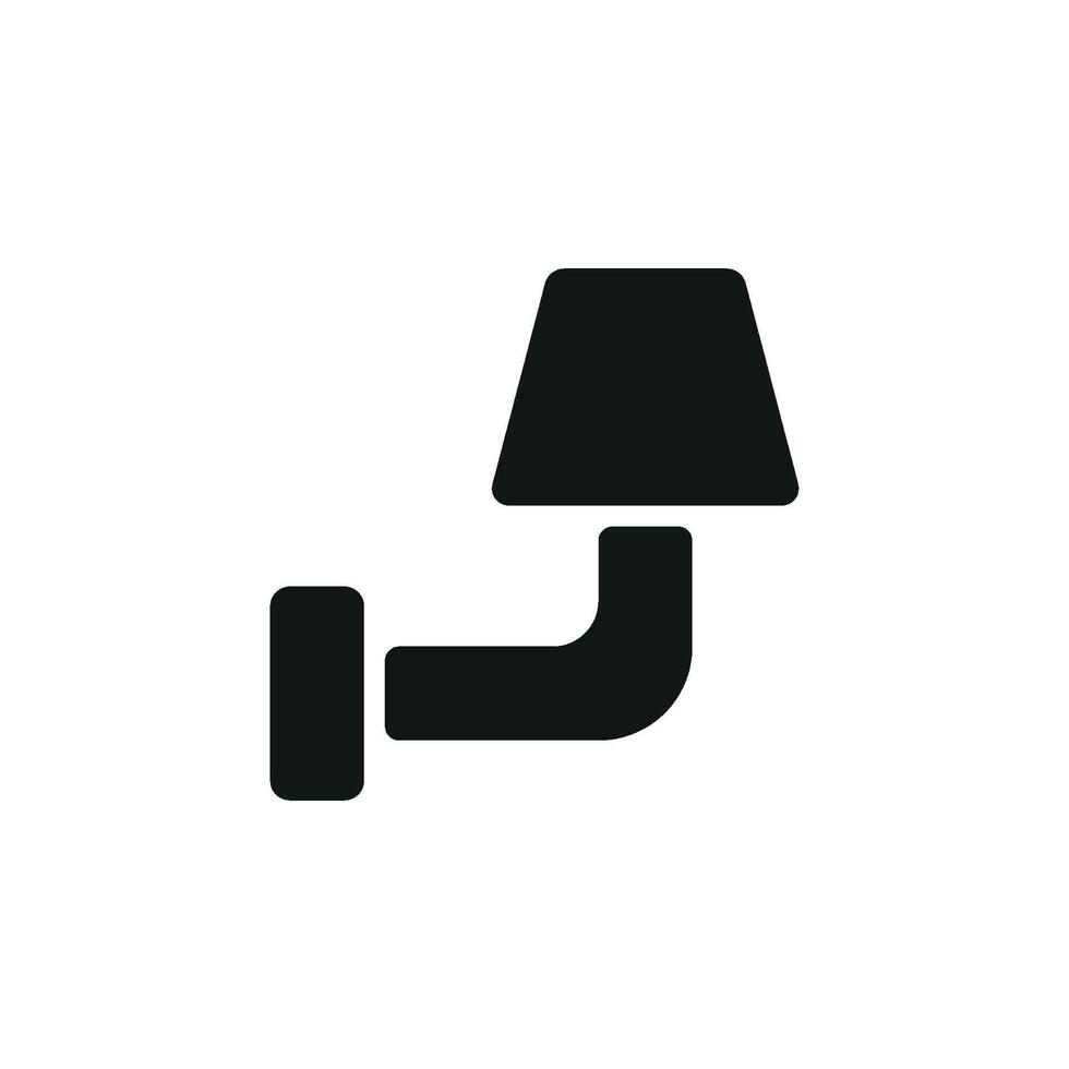 Wall light icon design in a clean and modern graphic concept vector